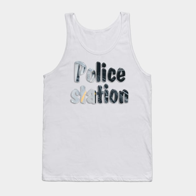 Police station Tank Top by afternoontees